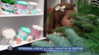 VIDEO - Georgiana Lobonț și copiii, pregătiri de Crăciun. Artista face decorațiuni împreună cu micuții ei