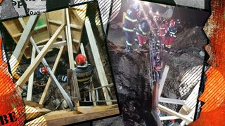 FOTO/VIDEO- Bărbat surprins sub un mal pietre și pământ în timp ce muncea. Pompierii l-au căutat sub pământ mai bine de 8 ore