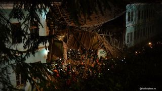 Perete prăbușit la internatul liceului din Odorheiu Secuiesc, Harghita