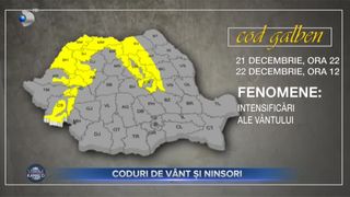 VIDEO - Coduri de v&acirc;nt și ninsori. Avertizările meteorologilor