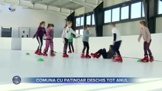 VIDEO - Patinoar modern, inaugurat &icirc;ntr-o comună din Cluj. Oamenii &icirc;l pot folosi &icirc;n orice perioadă a anului