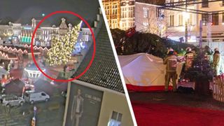 VIDEO. Momentul șocant în care o femeie este ucisă de bradul de Crăciun