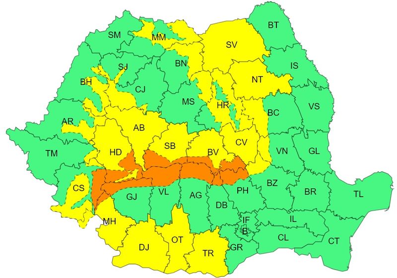 Schimbare radicală de vreme în prima zi de Crăciun. 