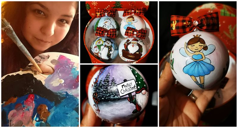 Globuri pictate sticlă