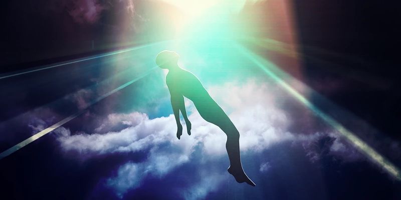 Sufletul, înconjurat de ființe spirituale în momentul morții