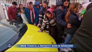 VIDEO- Moș Tzancă a &icirc;mpărțit bani și pachete persoanelor mai puțin norocoase