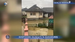 VIDEO- Tragedie de Crăciun. Mai multe gospodării din Maramureș au fost inundate