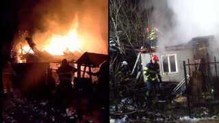 FOTO/VIDEO - Un bărbat a sfârșit ars de viu, după ce locuința sa a fost cuprinsă de flăcări, în ziua de Crăciun