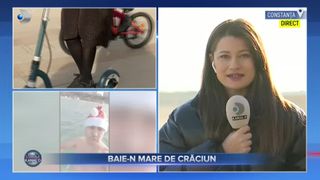 VIDEO- Baie &icirc;n mare de Crăciun. Un bărbat s-a bucurat din plin de vremea exagerat de caldă pentru această perioadă