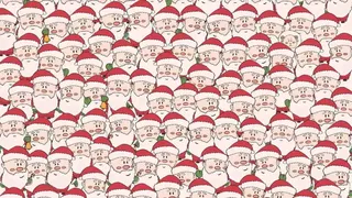 Doar geniile rezolvă în maxim 10 secunde acest test. Poți să găsești oaia ascunsă printre clonele lui Moș Crăciun?