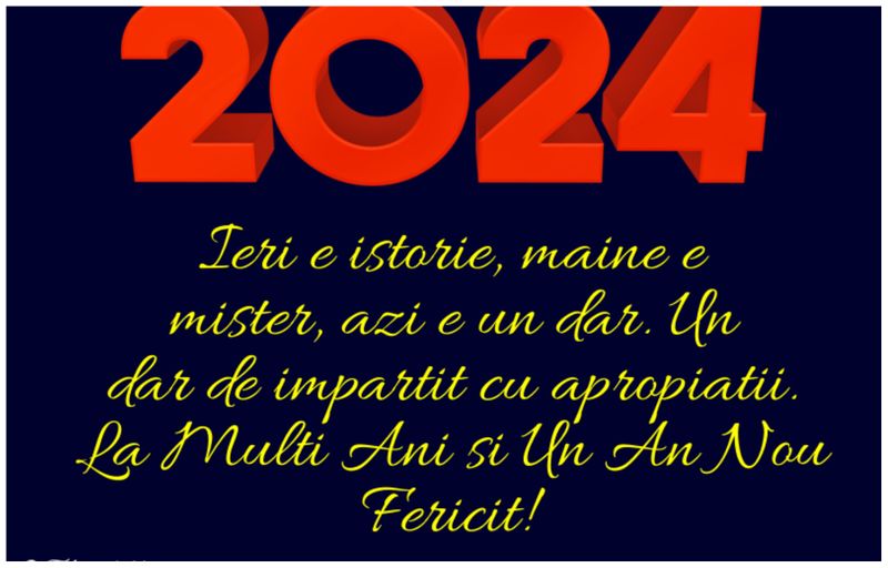 Urări de Anul Nou 2024