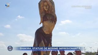 VIDEO- Shakira, statuie de mărime impresionantă. Este cel de-al doilea monument dedicat artistei