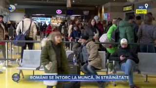 VIDEO - După Revelion, românii se întorc la muncă, în străinătate