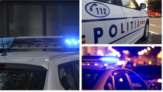 Incident în noaptea dintre ani, la Constanța. Un bărbat a fost lovit de mașina Poliției la miezul nopții