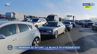 VIDEO - Românii se întorc la muncă în străinătate. Aglomerație și cozi la Vama Nădlac