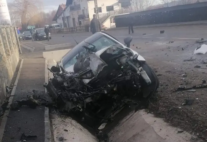 accident Circulație blocată pe DN 73 Râșnov – Moieciu, în zona localității Bran 