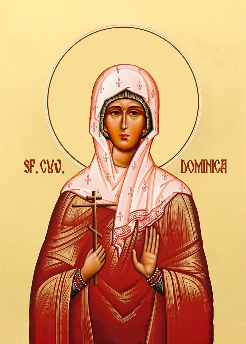 Sfânta Cuvioasă Domnica a trăit pe vremea lui Teodosie cel Mare (379-395)