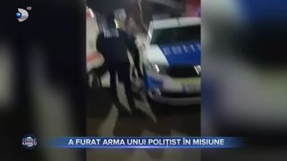 VIDEO - Anchetă de amploare &icirc;n Hunedoara după ce un individ a furat arma unui polițist &icirc;n misiune