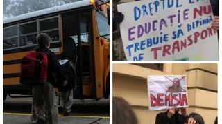 Elevii din 19 județe au rămas fără transport gratuit. Tinerii au protestat în fața Ministerului Educației: ”Ni s-a spus că asociatia noastră vine numai să se plângă”