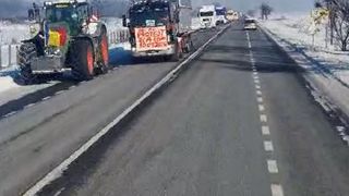 Transportatorii și fermierii protestează după modelul german. Centura Bucureștiului este blocată