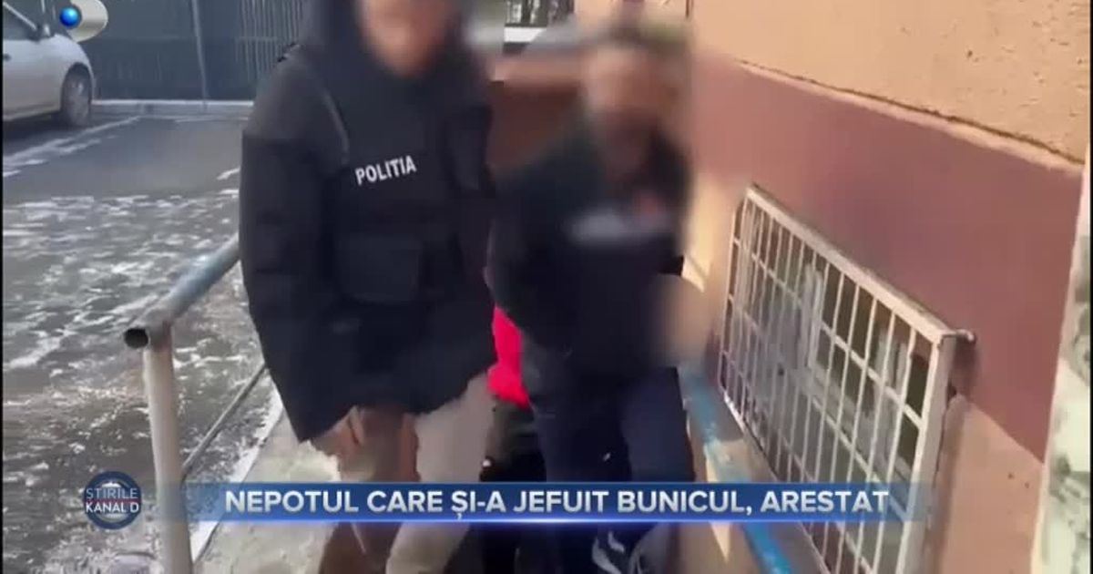 VIDEO- Nepotul bănuit că și-a jefuit bunicul, arestat. Ce declară fiul ...