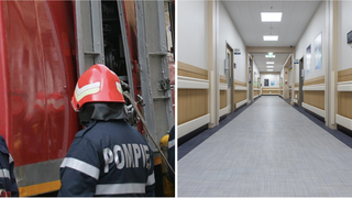 Doi bărbați au ajuns de urgență la spital, după ce rezervorul unei mașini alimentate cu GPL a explodat într-un garaj din Turda