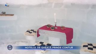 VIDEO- Hotelul de gheață prinde contur. Turiștii pot avea parte de o experiență unică
