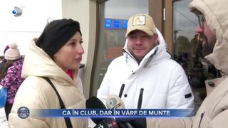 VIDEO- Ca &icirc;n club, dar &icirc;n v&acirc;rf de munte. Turiștii din Poiana Brașov petrec la cabanele din masivul Postăvarul