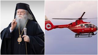VIDEO - ÎPS Calinic, arhiepiscopul Sucevei și Rădăuților, preluat cu elicopterul SMURD după o criză cardiacă