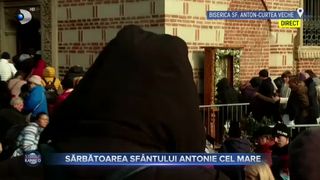 VIDEO - Sărbătoarea Sf&acirc;ntului Antonie cel Mare. Sute de credincioși au venit pentru a se ruga și a se &icirc;nchina la moaștele Sf&acirc;ntului