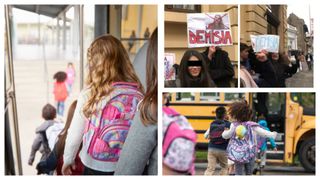 Protest elevi transport gratuit