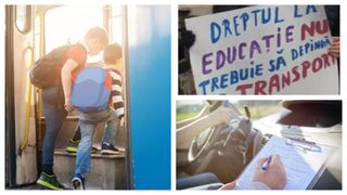 Protest elevi transport gratuit