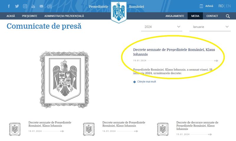 Ce a apărut pe site-ul președintelui României după ce Klaus Iohannis a fost "dat dispărut"
