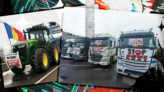 VIDEO- Protestul fermierilor și transportatorilor: Un singur tractor pe platformă, în Piața Constituției. Sunt aşteptaţi 5.000 de oameni cu 200 de utilaje