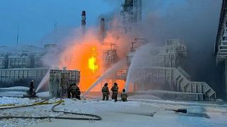 Explozie urmată de incendiu la un terminal de gaz. Presa din Rusia spune că au fost văzute drone &icirc;n această zonă