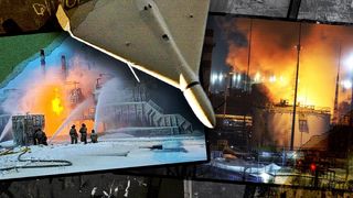 VIDEO- Explozie urmată de incendiu la un terminal de gaz. Presa din Rusia spune că au fost văzute drone &icirc;n această zonă