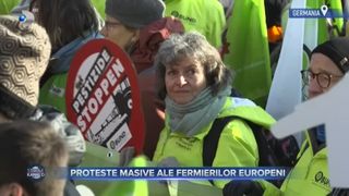 VIDEO- Fermierii europeni protestează masiv. „Îmi pasă de viitor, îmi pasă de planetă, îmi pasă de sănătatea mea și a fiului meu și vreau o lume mai puțin poluată pentru el
