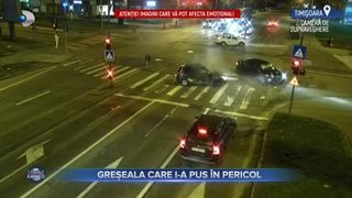 VIDEO- Obiceiul de a forța culoarea verde a semaforului putea să-i coste viața. Accident teribil &icirc;ntr-o intersecție din Timișoara