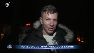 VIDEO- Petrecere de iarnă, &icirc;n mijlocul naturii. Turiștii din St&acirc;na de Vale au petrecut &icirc;n pădure, pe muzica unui DJ faimos