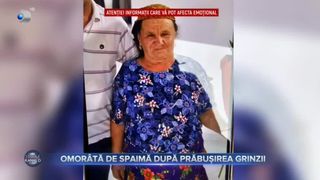 VIDEO- Omorâtă de sperietură după prăbușirea grinzii. Atacul de panică s-a transformat într-un infarct fatal