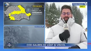 VIDEO- Cod galben de v&acirc;nt și viscol &icirc;n mai multe zone ale țării. Din cauza condițiilor neprielnice, la munte, unele instalații de transport pe cablu au fost &icirc;nchise