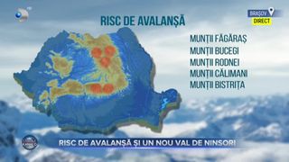 VIDEO- Risc de avalanșă și un nou val de ninsori. Meteorologii au anunțat un risc însemnat de avalanșă la peste 1800 de metri altitudine