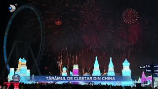 VIDEO- Tăr&acirc;mul de cleștar din China. Festivalul celor mai impresionante sculpturi de gheață și-a deschis din nou porțile