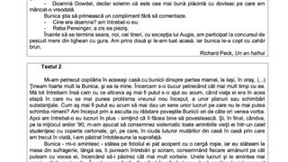 simulare evaluare nationala limba romana model braila