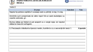 simulare evaluare nationala limba romana model braila
