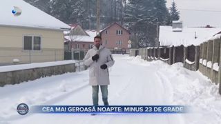 VIDEO - Rom&acirc;nia a traversat cea mai geroasă noapte din acest an! Locul &icirc;n care a fost la fel de frig ca &icirc;n Siberia: -22 de grade Celsius
