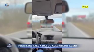 VIDEO - L-a blocat &icirc;n trafic și i-a pus &icirc;n față o legitimație falsă de polițist. Scena creată de un șofer din Caraș-Severin a avut un final neașteptat