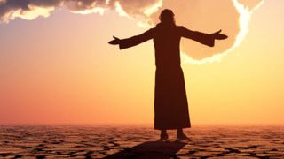 om cu bratele intinse