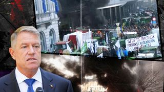 VIDEO: Klaus Iohannis, în pericol! Fermierii furioși au provocat mai multe incendii în fața Parlamentului European de la Bruxelles. În clădire se află și președintele