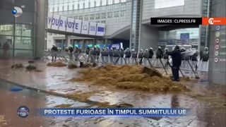 VIDEO - Scene de război petrecute &icirc;n Bruxelles! Fermierii protestatari au provocate adevărate dezastre